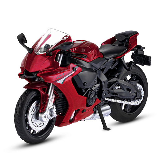 ТМ "Автопанорама" Мотоцикл металлический 1:18 YAMAHA YZF-R1, красный, свободный ход колес, в/к 9,2 х 4,5 х 14 см в Джамбо Тойз #4