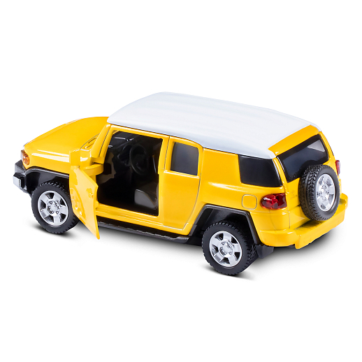 ТМ "Автопанорама" Машинка металлическая 1:43 Toyota FJ Cruiser, желтый, откр. двери, инерция, в/к 17,5*12,5*6,5 см в Джамбо Тойз #12
