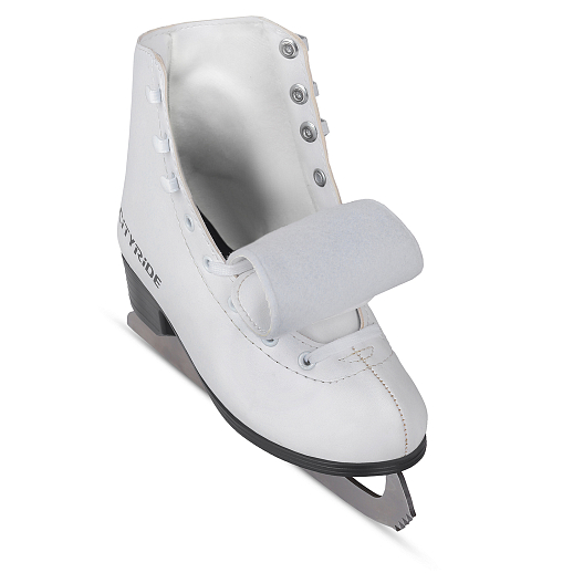 Фигурные ледовые коньки CITYRIDE, белый, лезвия нержавеющая сталь, в/к 5сл гофрокартон, материал ботинка морозоустойцивая ПВХ кожа в Джамбо Тойз #5