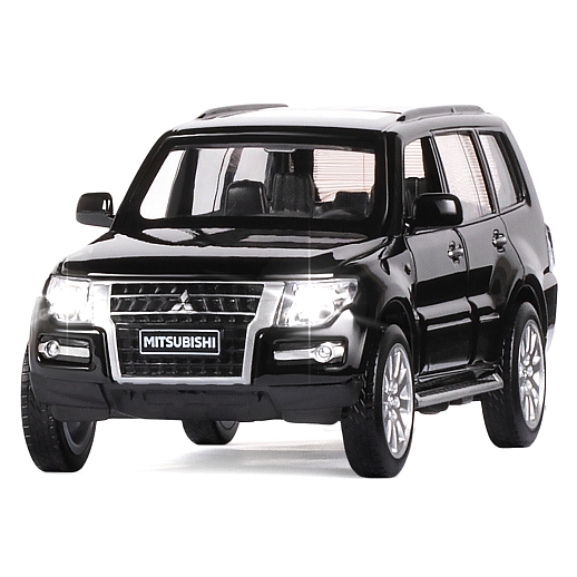 ТМ "Автопанорама" Машинка металлическая 1:33 Mitsubishi Pajero 4WD Turbo, черный, откр. двери, капот и багажник, свет, звук, инерция, в/к 19*9*7 см в Джамбо Тойз #18