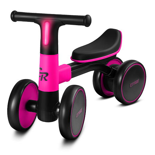 Беговел CITYRIDE, рама сталь, колеса пластик, музыка Шаинского, свет, розовый-черный, в/к в Джамбо Тойз #8