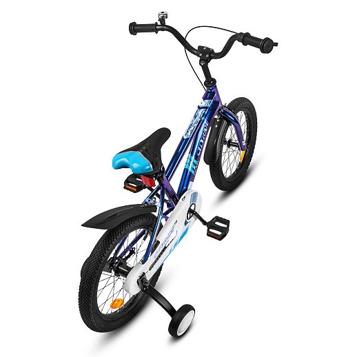 Велосипед CITYRIDE 16", модель CR-B2-07F41, рама сталь, обода алюминий, ножной тормоз, балансирные колёса, цвет синий хамелеон в Джамбо Тойз #4