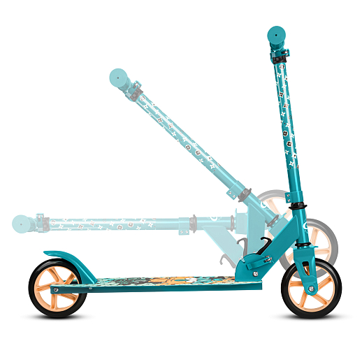 Самокат из 100% стали с полиуретановым колесом диаметром 145 мм, подшипником ABEC-7 грипсы TPR Размер изделия: 76 * 32 * 96 см Упаковка: 1 шт / коробка, 23*12*68.5 см размер деки:: 51X12 см, зеленый в Джамбо Тойз #13