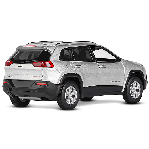 ТМ "Автопанорама" Машинка металл. 1:32 Jeep  Cherokee, серебряный, инерция, свет, звук, откр. двери и багажник, в/к 17,5*13,5*9 см в Джамбо Тойз #9