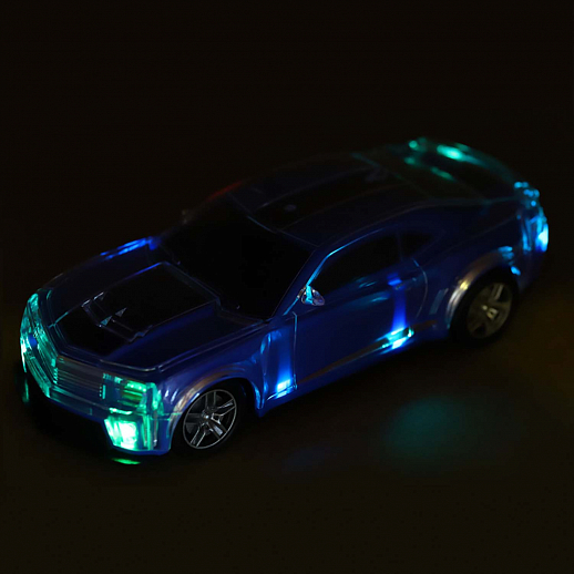 Машина р/у, световые эффекты, подсветка корпуса, синий, в/к 26,5*11*10 см в Джамбо Тойз #7