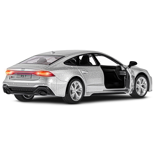 ТМ "Автопанорама" Машинка металл.1:35 Audi RS7 Sportback, серый, откр. двери и капот, свет, звук, инерция в/к 18*9*13,5 см в Джамбо Тойз #16