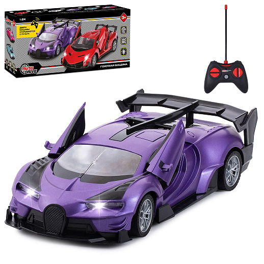 AUTODRIVE 1:24 Р/У машинка,5 каналов,двери откр. с пульта, свет, цвет фиолетовый,в/к 28*12*6,5см в Джамбо Тойз