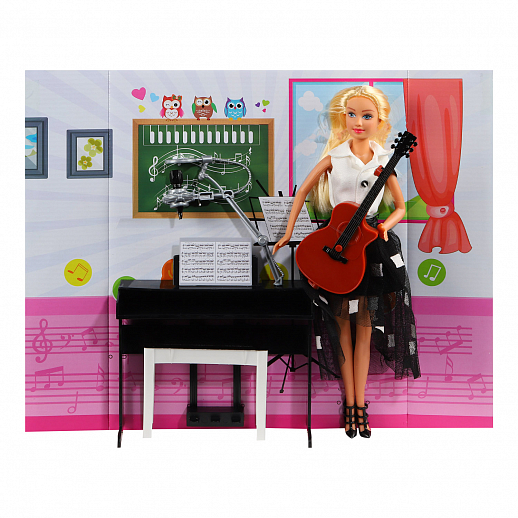 Кукла "Дефа","Музыкант", Кукла, гитара со звук.эфф, синтезатор, аксесс., в/к 25.5*7.5*31.5см в Джамбо Тойз #2