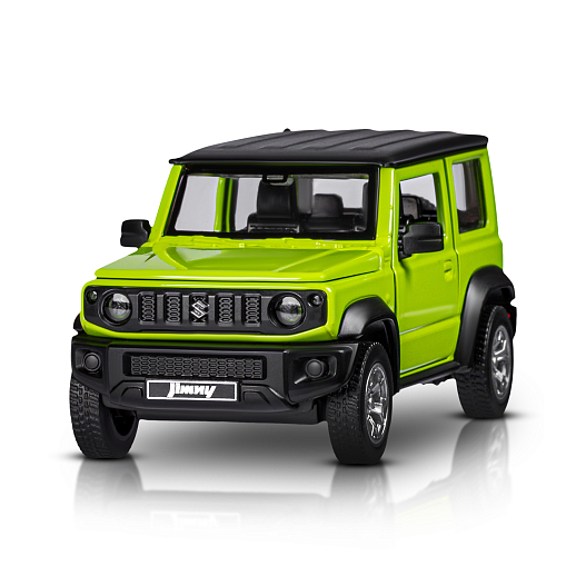 Машинка металлическая 1:32 Suzuki Jimny 2018, зеленый, тюнинг, откр. двери, свободный ход колес, в/к 23,5*10*4 см в Джамбо Тойз #6