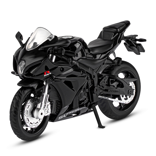 ТМ "Автопанорама" Мотоцикл металлический 1:18 SUZUKI GSХ-R1000, черный, свободный ход колес, в/к 9,2 х 4,5 х 14 см в Джамбо Тойз #4