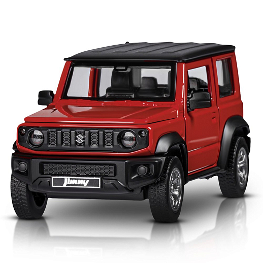 ТМ "Автопанорама" Машинка металлическая 1:32 Suzuki Jimny 2018, красный, тюнинг, откр. двери, свободный ход колес, в/к 23,5*10*4 см в Джамбо Тойз #2