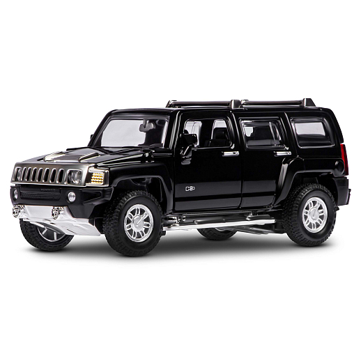 ТМ "Автопанорама" Машинка металлическая 1:32 Hummer H3, черный, свет, звук, откр. двери и багажник, инерция, в/к 17,5*13,5*9 см в Джамбо Тойз #2