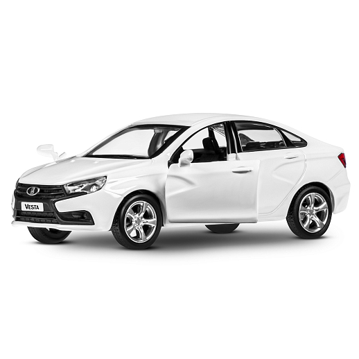 ТМ "Автопанорама" Машинка металлическая 1:43, LADA VESTA белая, откр. 2 двери., инерция в Джамбо Тойз #6