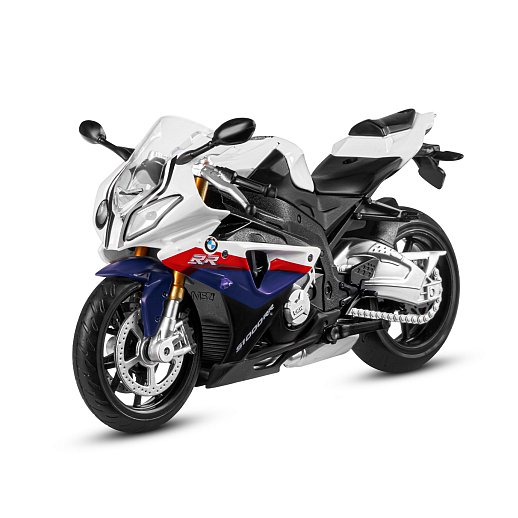 ТМ "Автопанорама" Мотоцикл металл. 1:12 BMW S1000RR, белый, свободный ход колес, в/к 7,1*11,7*20,6 см в Джамбо Тойз #2