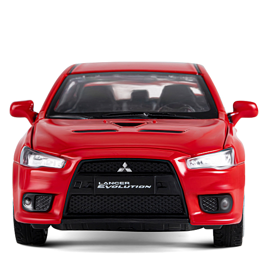 ТМ "Автопанорама" Машинка металлическая 1:32 Mitsubishi  Lancer Evolution, красный, откр. двери, капот и багажник, свет, звук, инерция,  в/к 17,5*12,5*6,5 см в Джамбо Тойз #9