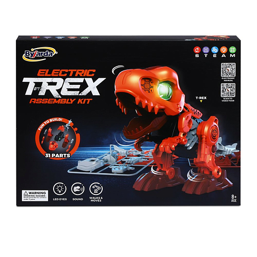 DIY динозавр, сборная модель, на бат., 31 деталь в компл., бионические движения, ходит, двигает головой и хвостом, световые/звуковые эффекты, try me функция, в/к 38*6,5*29см в Джамбо Тойз #4