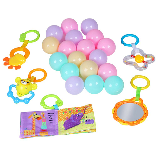 ТМ "Smart Baby" Коврик развивающий " Озорные животные" голубой, в/к 56х50,5х6,5х8 см в Джамбо Тойз #14