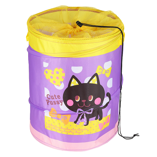 Корзина для игрушек "Кошечка", размер в игровом виде 36х36х48 cм, ПЭ, в/п 38х3х38см в Джамбо Тойз
