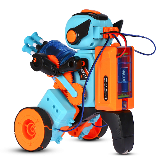Р/у DIY робот, сборная модель, 3в1: играет в футбол/ стреляет/ захватывает и удерживает груз, движ. вперед/назад/повороты, в/к 40,5*7,3*30,3см в Джамбо Тойз #4