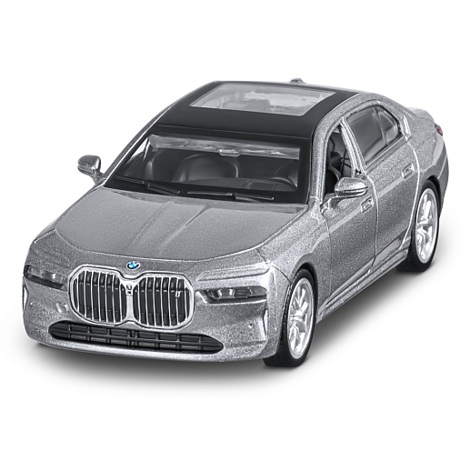 ТМ "Автопанорама" Машинка металл. 1:47 BMW I7, серый, инерция, откр. двери, в/к 17,5*12,5*6,5 см в Джамбо Тойз #7