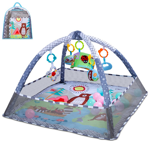 ТМ "Smart Baby" Коврик развивающий " Озорные животные" серый, в/к 56х50,5х6,5х8 см в Джамбо Тойз