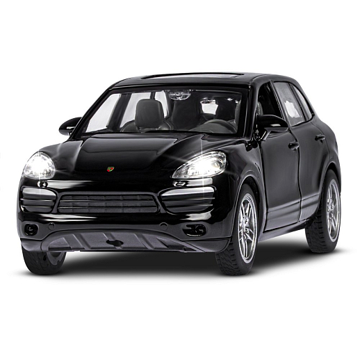 ТМ "Автопанорама" Машинка металлическая 1:32 Porsche Cayenne S, черный, свет, звук, откр. двери и багажник, инерция, в/к 17,5*13,5*9 см в Джамбо Тойз #6