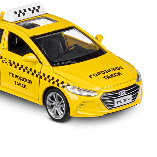 ТМ "Автопанорама" Машинка металлическая 1:40 HYUNDAI ELANTRA, ГОРОДСКОЕ ТАКСИ, откр. двери, инерция, 17,5*12,5*6,5 см в Джамбо Тойз #14