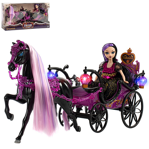 Игровой набор "Карета с лошадью и кукла", свет.эфф., в/к 56х19х30 см в Джамбо Тойз #15