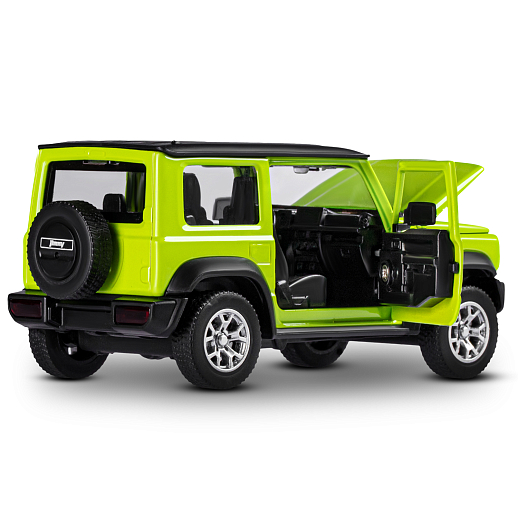 Машинка металлическая 1:32 Suzuki Jimny 2018, зеленый, тюнинг, откр. двери, свободный ход колес, в/к 23,5*10*4 см в Джамбо Тойз #14
