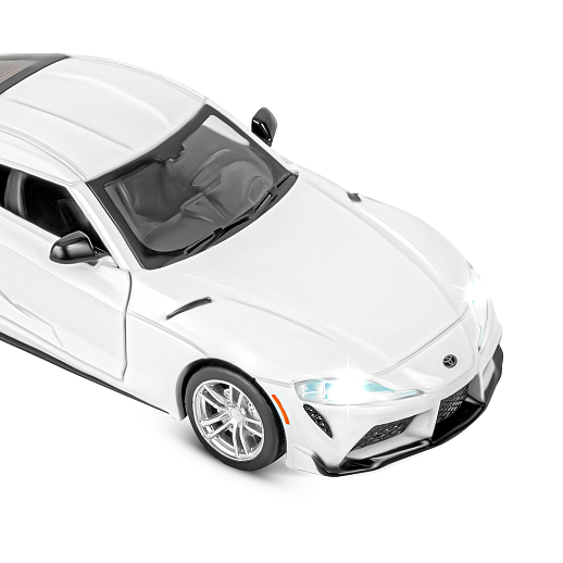 ТМ "Автопанорама" Машинка металл. 1:31 Toyota Supra [US], белый, откр. двери, свет, звук, инерция в/к 18*9*13,5 см в Джамбо Тойз #18