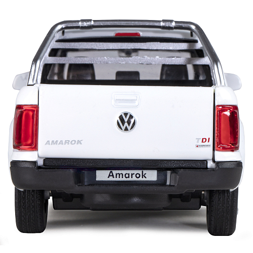 ТМ "Автопанорама" Машинка металлическая 1:30 Volkswagen Amarok, белый, свет, звук, откр. двери, капот и дверка багажника, инерция, в/к 20*10*11 см в Джамбо Тойз #8