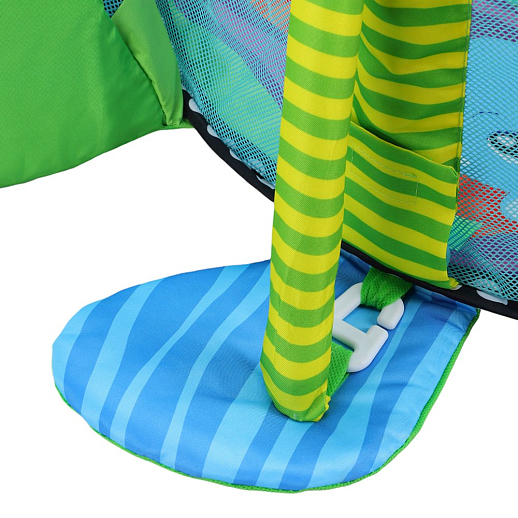 Детский развивающий коврик "Черепаха", высокие бортики, мягкие дуги и подвески, 12 шариков в комплекте,  46*11*43 см в Джамбо Тойз #6