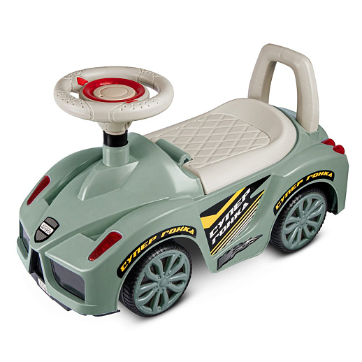 ТМ "Компания Друзей" Каталка Толокар мелодии Шаинского бежево-зеленый в/к 60х36х27 см в Джамбо Тойз