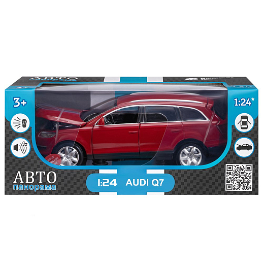 ТМ "Автопанорама" Машинка металлическая 1:24 Audi Q7, бордовый, откр. двери, капот и багажник, свободный ход колес, в/к 24,5*12,5*10,5 см в Джамбо Тойз #3