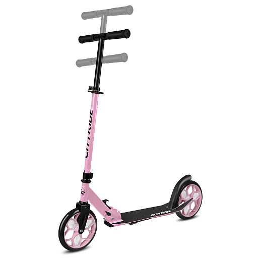 2хкол. самокат CITYRIDE 200, сталь 100%, грипсы 135мм TPR, колеса PU 200/200 мм. Сщ светом  Розовый в Джамбо Тойз #14