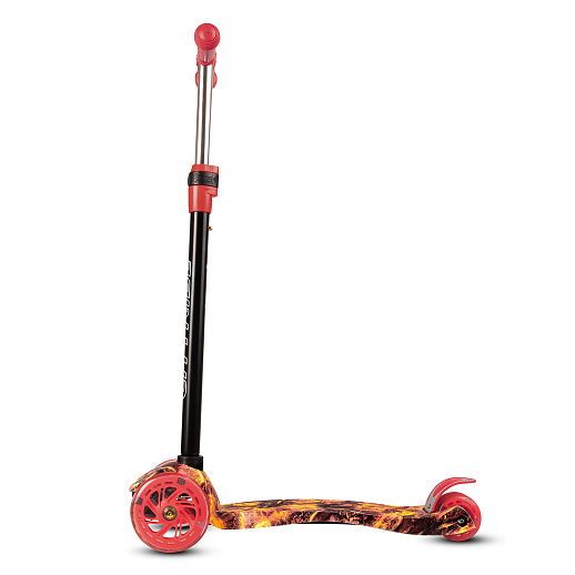 Самокат трехколесный CITY-RIDE (пакет). Руль телеск. сталь. с резин.рукояткой. Дека: PP+нейлон гидрографика, размеры 55*14 см. Колеса: 120/76(х2) PU со светом. Подшипник: Аbec-5 Максимальная нагрузка: 35кг. Возраст: от 3 лет. в Джамбо Тойз #13