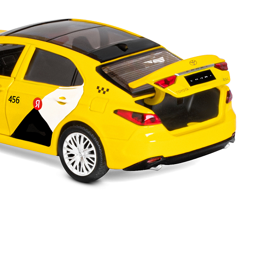 Яндекс Go машинка металлическая, 1:34 Toyota Camry, цвет желтый, инерция, свет, откр. двери, в/к 17,5*13,5*9 см в Джамбо Тойз #16