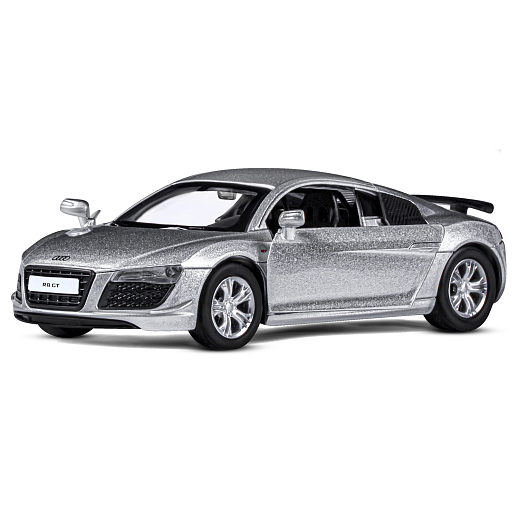 ТМ "Автопанорама" Машинка металлическая 1:43 Audi R8 GT, серебро, откр. двери, инерция, в/к 17,5*12,5*6,5 см в Джамбо Тойз #5