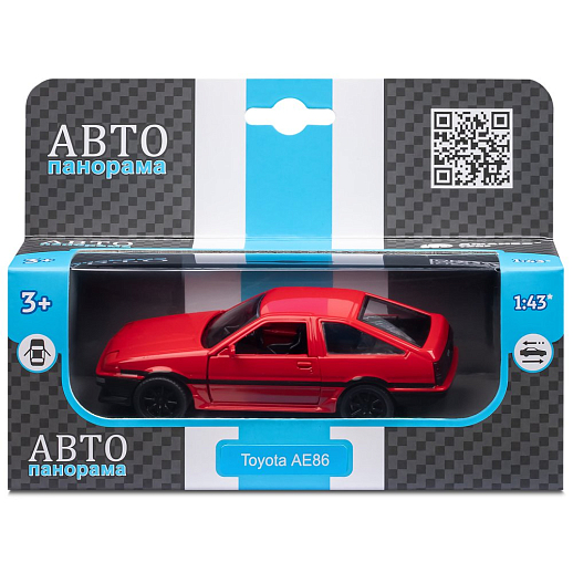 ТМ "Автопанорама" Машинка металл. 1:37 Toyota AE86, красный, инерция, откр. двери, в/к 17,5*12,5*6,5 см в Джамбо Тойз #15