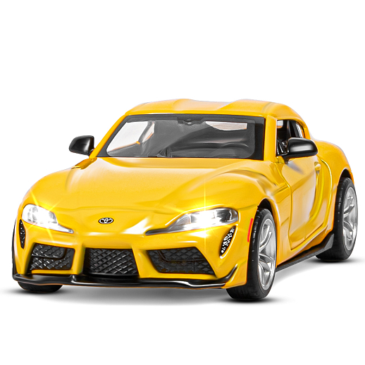 ТМ "Автопанорама" Машинка металлическая 1:31 Toyota Supra [US], желтый, откр. двери, свет, звук, инерция в/к 17,5*13,5*9 см в Джамбо Тойз #4
