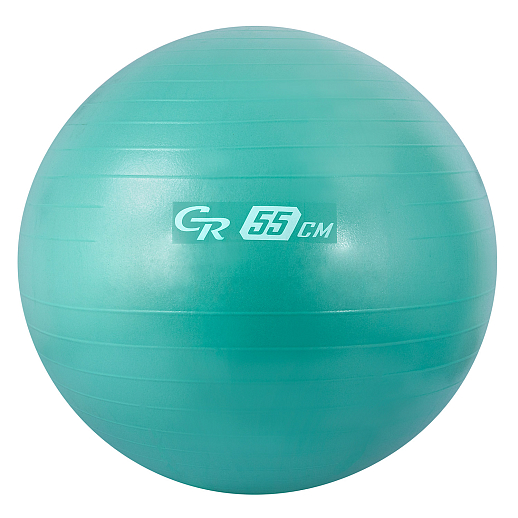 Мяч гимнастический 55 см ТМ "CR", 1000 г, антивзрыв и насос, в мешке, мятный в Джамбо Тойз