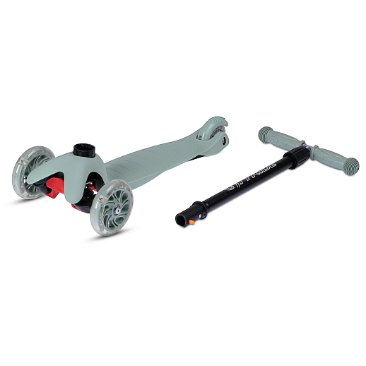 Трехколесный самокат CITY-RIDE, колеса PVC 110/76 со светодиодами, розовый, пакет в Джамбо Тойз #6