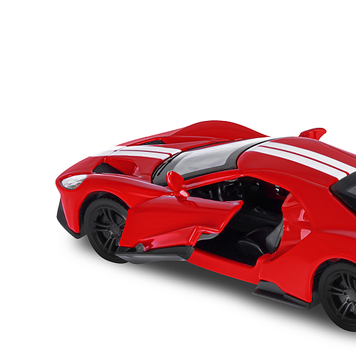 ТМ "Автопанорама" Машинка металлическая 1:40 Ford GT, красный, откр. двери, инерция, в/к 16*7,5*5 см в Джамбо Тойз #5