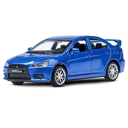 ТМ "Автопанорама" Машинка металлическая 1:41 Mitsubishi Lancer Evolution, синий, откр. двери, инерция, в/к 17,5*12,5*6,5 см в Джамбо Тойз #2