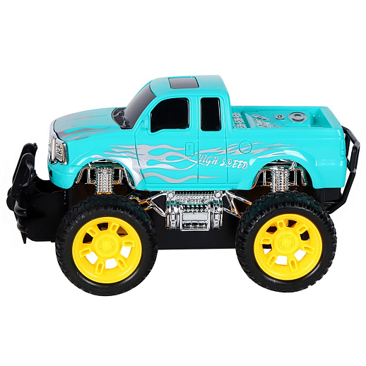 AUTODRIVE Р/У Монстр-трак, движение вперед/назад/повороты, цвет бирюзовый, аккум. в компл., в/к 26*15*14см в Джамбо Тойз #4