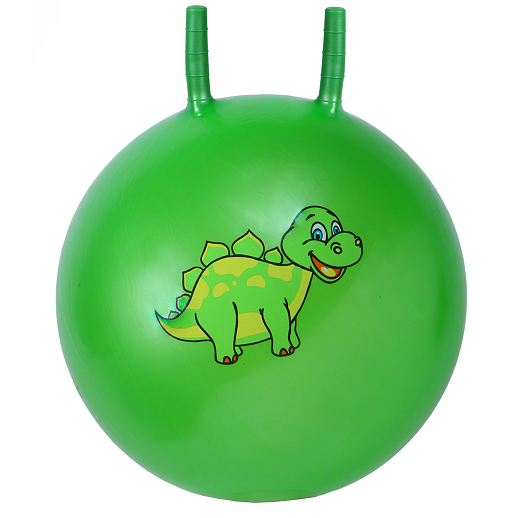 Мяч-прыгун детский, 55CM с рожками, 1 цвет, 450 г, ПВХ. Зеленый. Дино микс в Джамбо Тойз