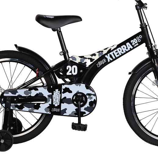 Детский велосипед "City-Ride XTERRA" -рама сталь, кожух цепи 100%, диски алюм. 20, втулки сталь,  покрышки 2,12, страх. колеса, руль сталь. штем сталь, задние ножные тормоза, передний V-brake , звоночек, крылья пластик, отражатели пер/зад на спицах + верхнее правое перо. в Джамбо Тойз #3