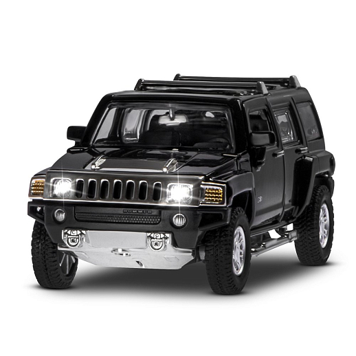 ТМ "Автопанорама" Машинка металлическая 1:32 Hummer H3, черный, свет, звук, откр. двери и багажник, инерция, в/к 17,5*13,5*9 см в Джамбо Тойз #7
