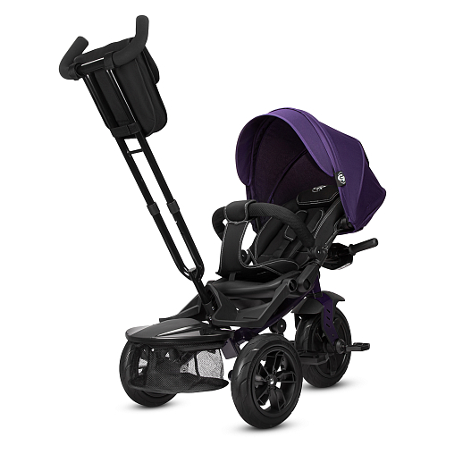 Детский трехколесный велосипед с ручкой CITY-RIDE LUNAR. Поворотное сиденье 360, складная крыша D600, подножки, надувные колеса 12/10, фара в Джамбо Тойз #3