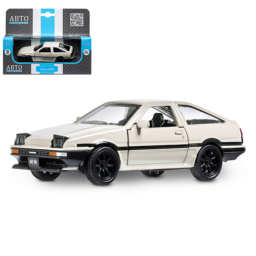 ТМ "Автопанорама" Машинка металл. 1:37 Toyota AE86, белый, инерция, откр. двери, в/к 17,5*12,5*6,5 см в Джамбо Тойз